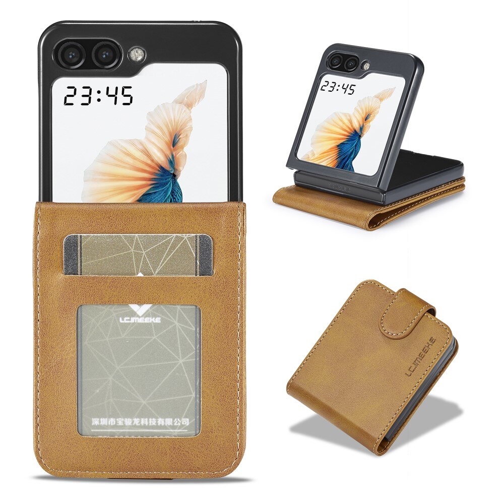 Bookcover hoesje Samsung Galaxy Z Flip 5 cognac