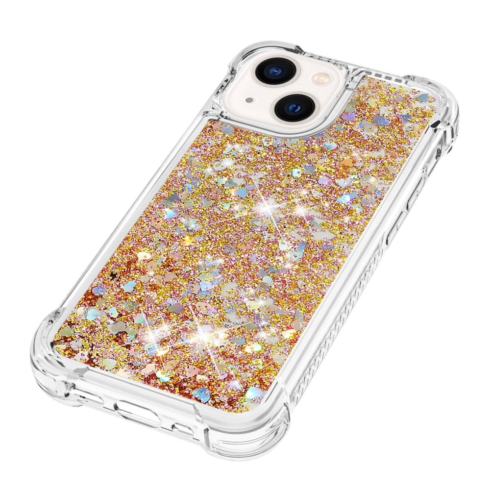 iPhone 15 Glitter Powder TPU Hoesje goud