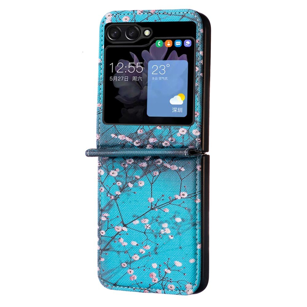 Samsung Galaxy Z Flip 5 Leren hoesje Pink Blossom