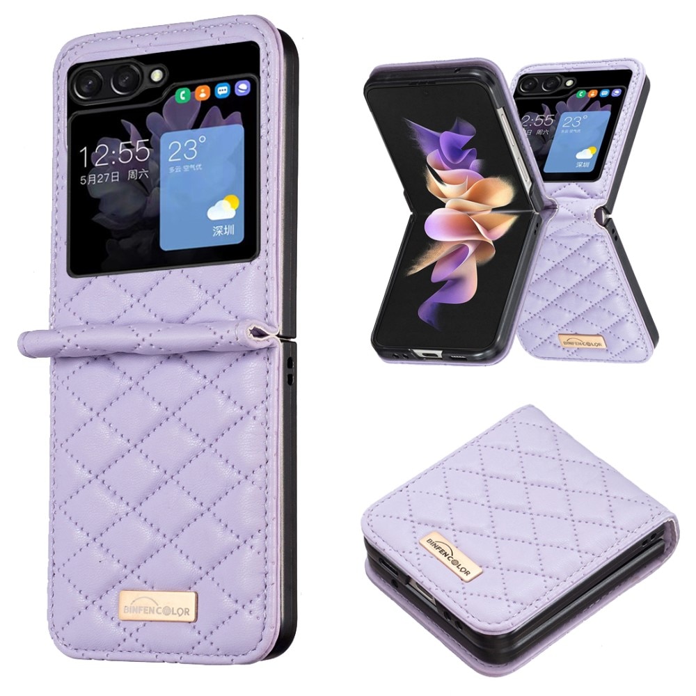 Samsung Galaxy Z Flip 5 Bookcover hoesje paars