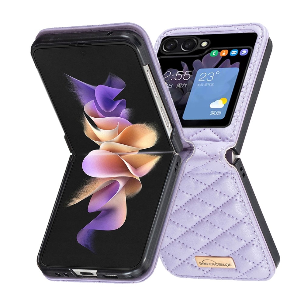Samsung Galaxy Z Flip 5 Bookcover hoesje paars