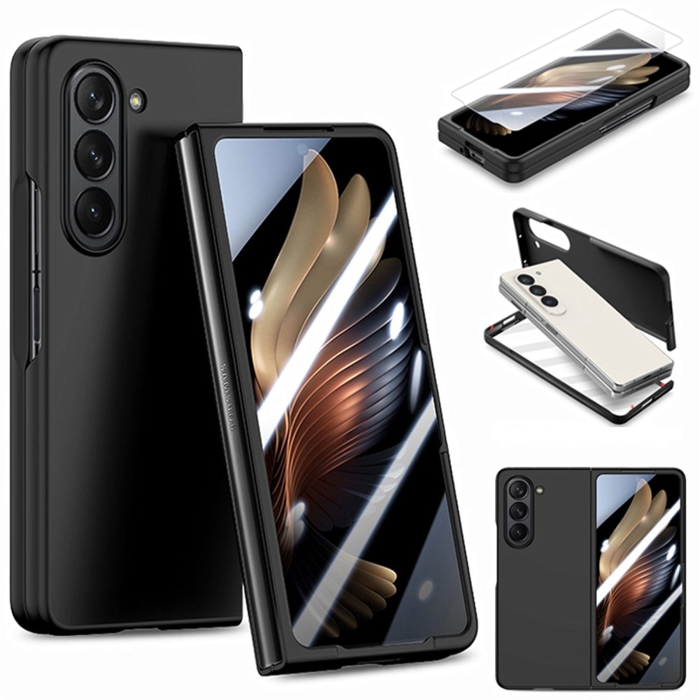 Samsung Galaxy Z Fold 5 Hardcase met ingebouwde screenprotector zwart