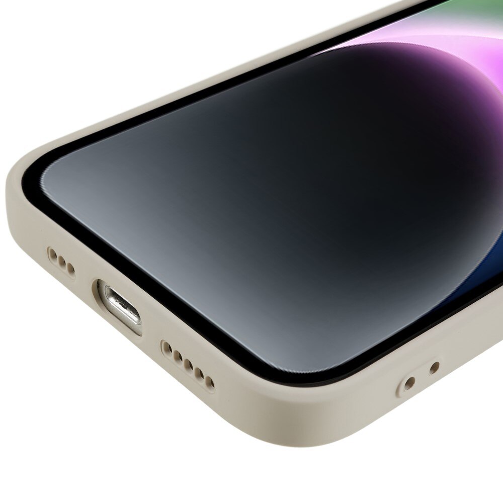 iPhone 15 Plus Schokbestendige TPU Case Beige