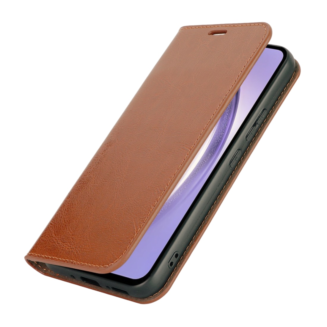Samsung Galaxy A54 Mobielhoesje Echt Leer bruin