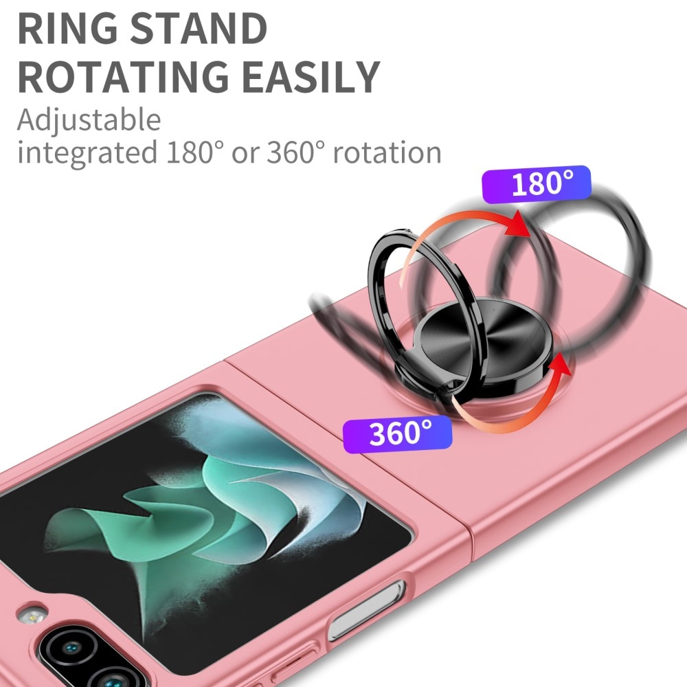 Samsung Galaxy Z Flip 5 Hoesje met magnetische ringhouder roze