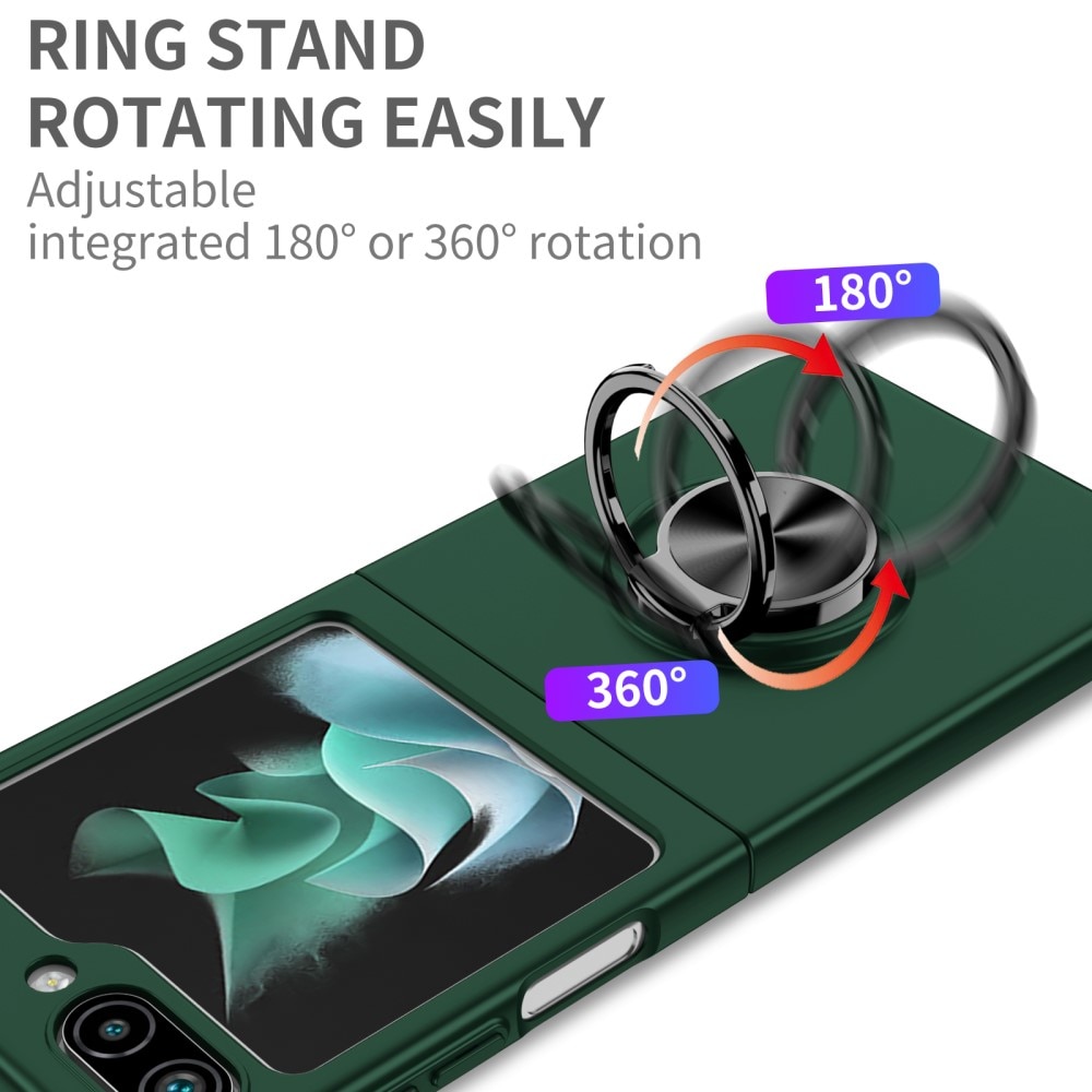 Samsung Galaxy Z Flip 5 Hoesje met magnetische ringhouder groen