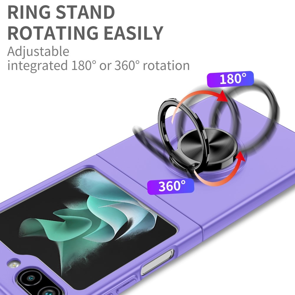 Samsung Galaxy Z Flip 5 Hoesje met magnetische ringhouder paars