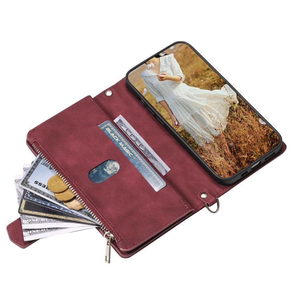 iPhone 15 Plus Portemonnee tas Quilted Wit
