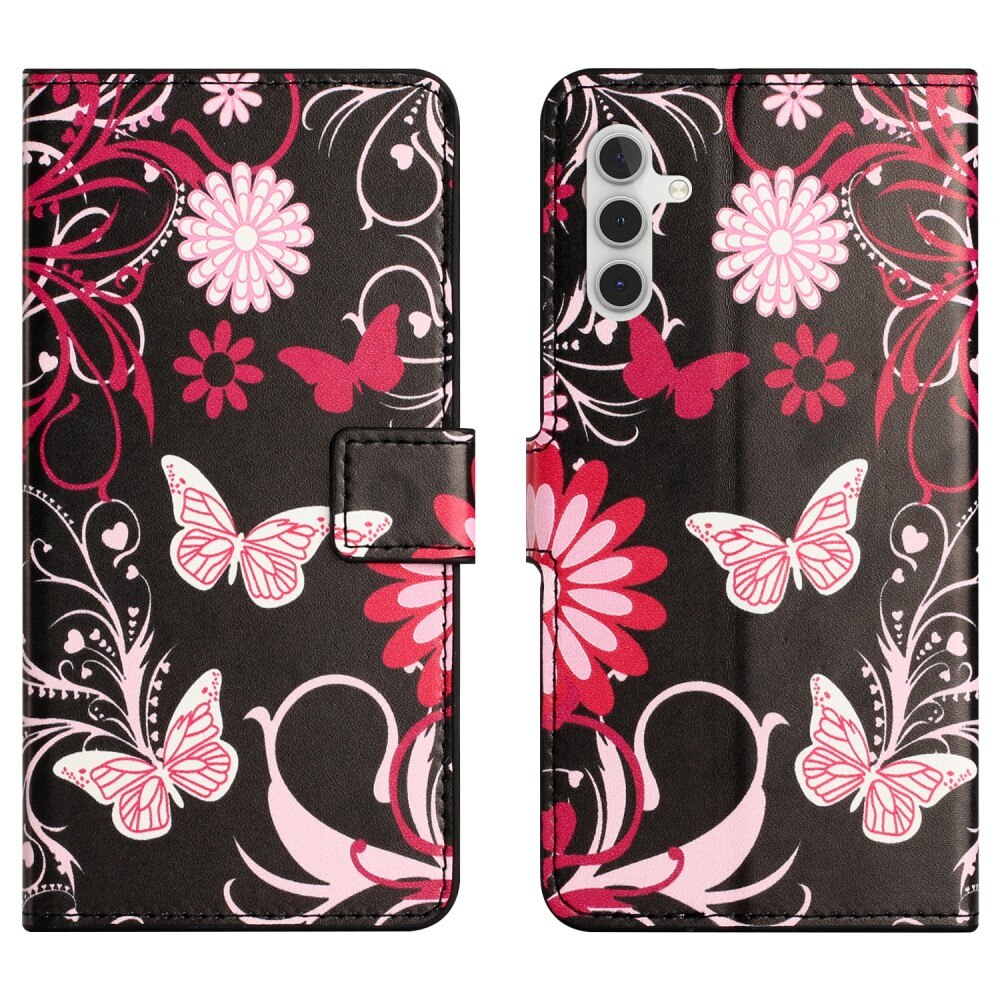 Samsung Galaxy S23 FE Bookcover hoesje zwarte vlinder