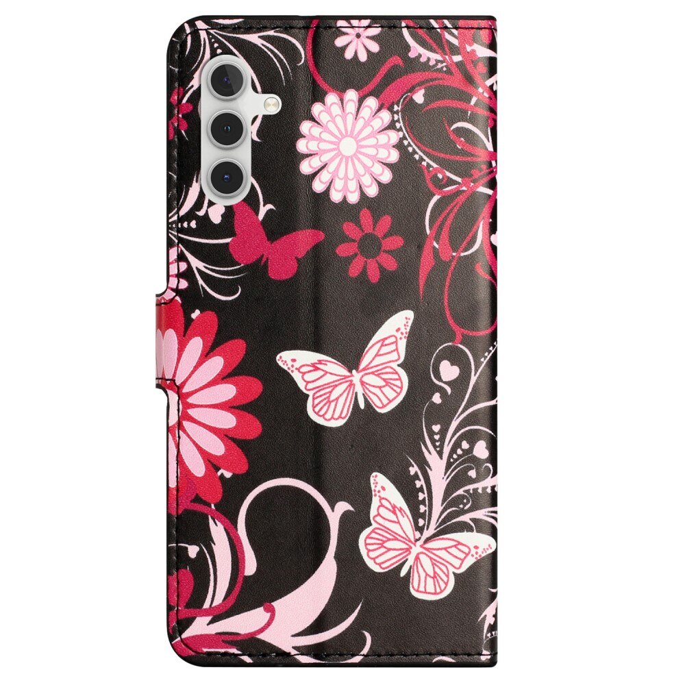 Samsung Galaxy S23 FE Bookcover hoesje zwarte vlinder