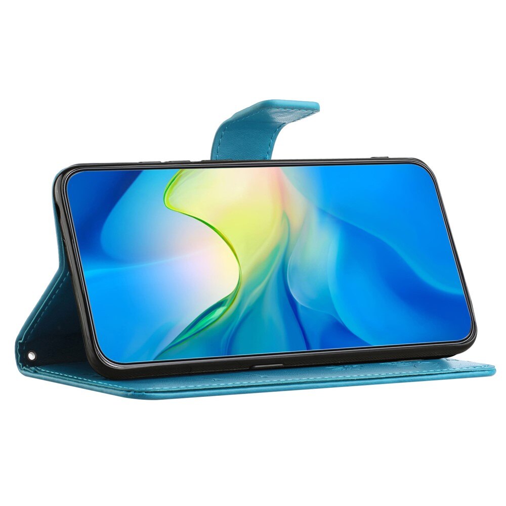 Samsung Galaxy S23 FE Leren vlinderhoesje Blauw