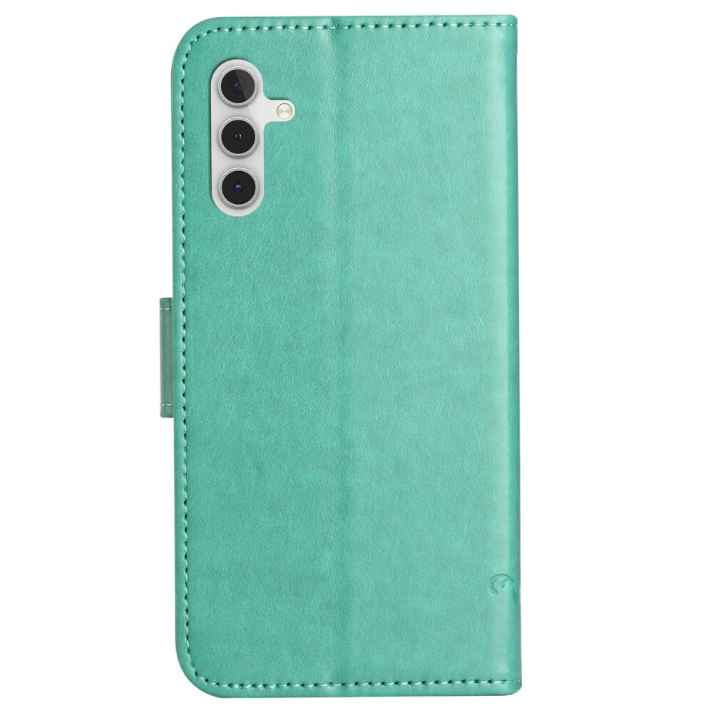 Samsung Galaxy S23 FE Leren vlinderhoesje groen