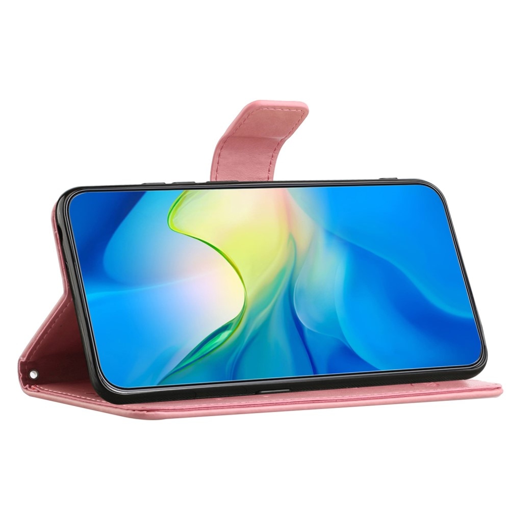 Samsung Galaxy S23 FE Leren vlinderhoesje roze