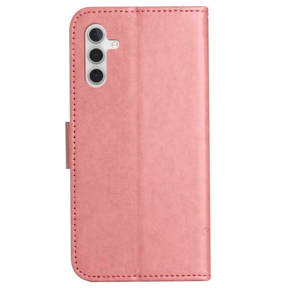 Samsung Galaxy S23 FE Leren vlinderhoesje roze