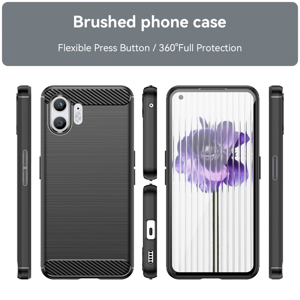 Hoesje TPU Brushed Nothing Phone 2 zwart