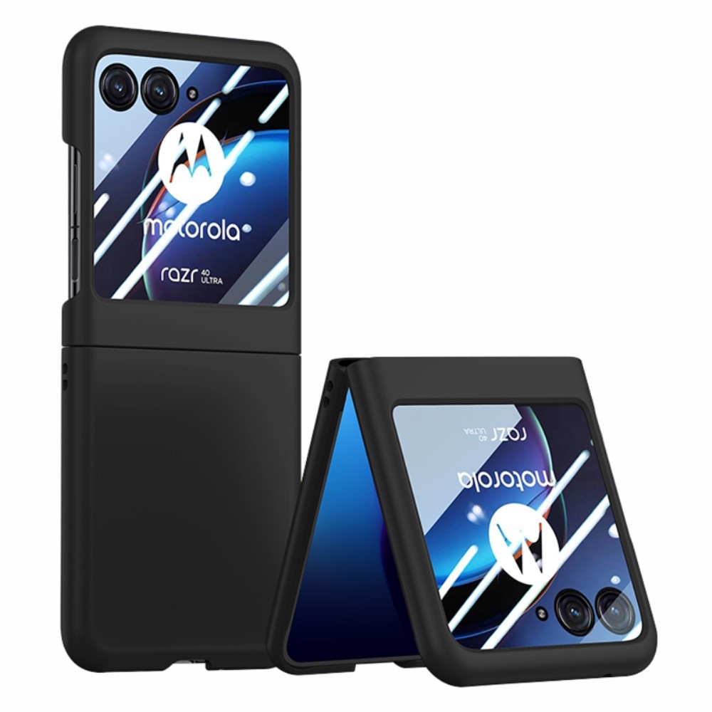 Motorola Razr 40 Ultra Hardcase met ingebouwde screenprotector zwart