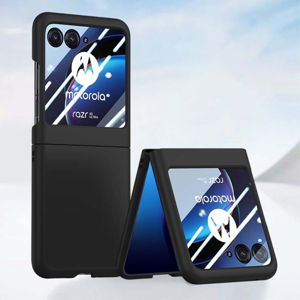 Motorola Razr 40 Ultra Hardcase met ingebouwde screenprotector zwart