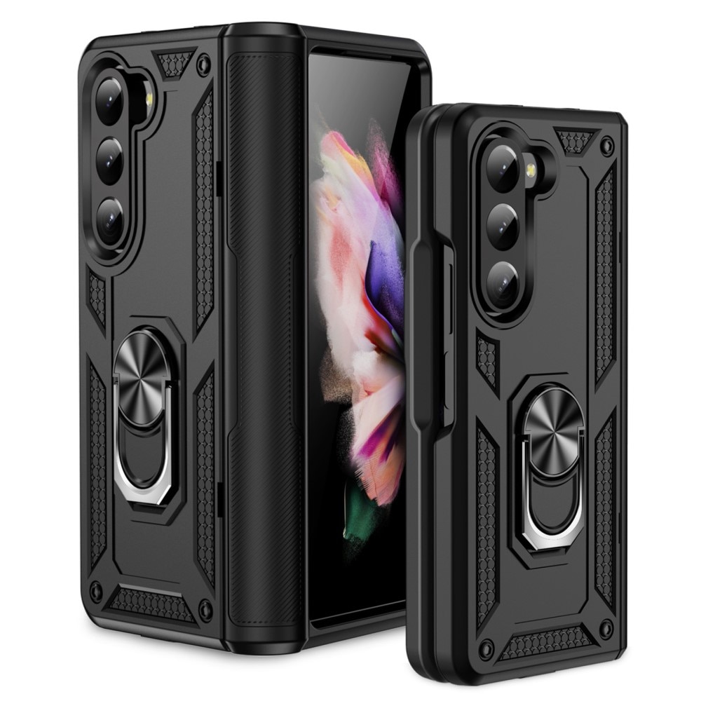 Samsung Galaxy Z Fold 6 Hybridcase Tech Ring zwart