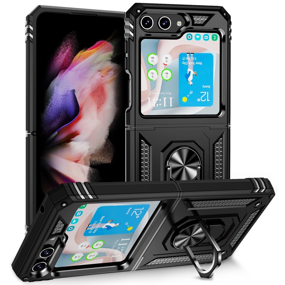 Samsung Galaxy Z Flip 5 Hybridcase Tech Ring zwart