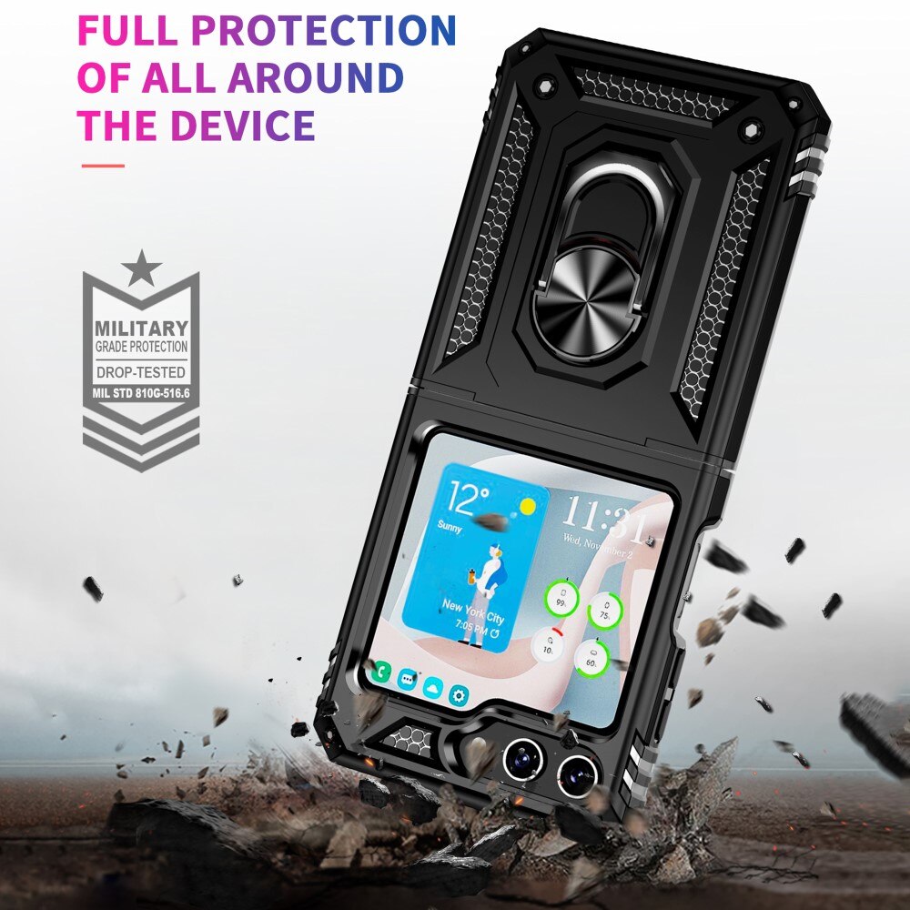 Samsung Galaxy Z Flip 5 Hybridcase Tech Ring zwart