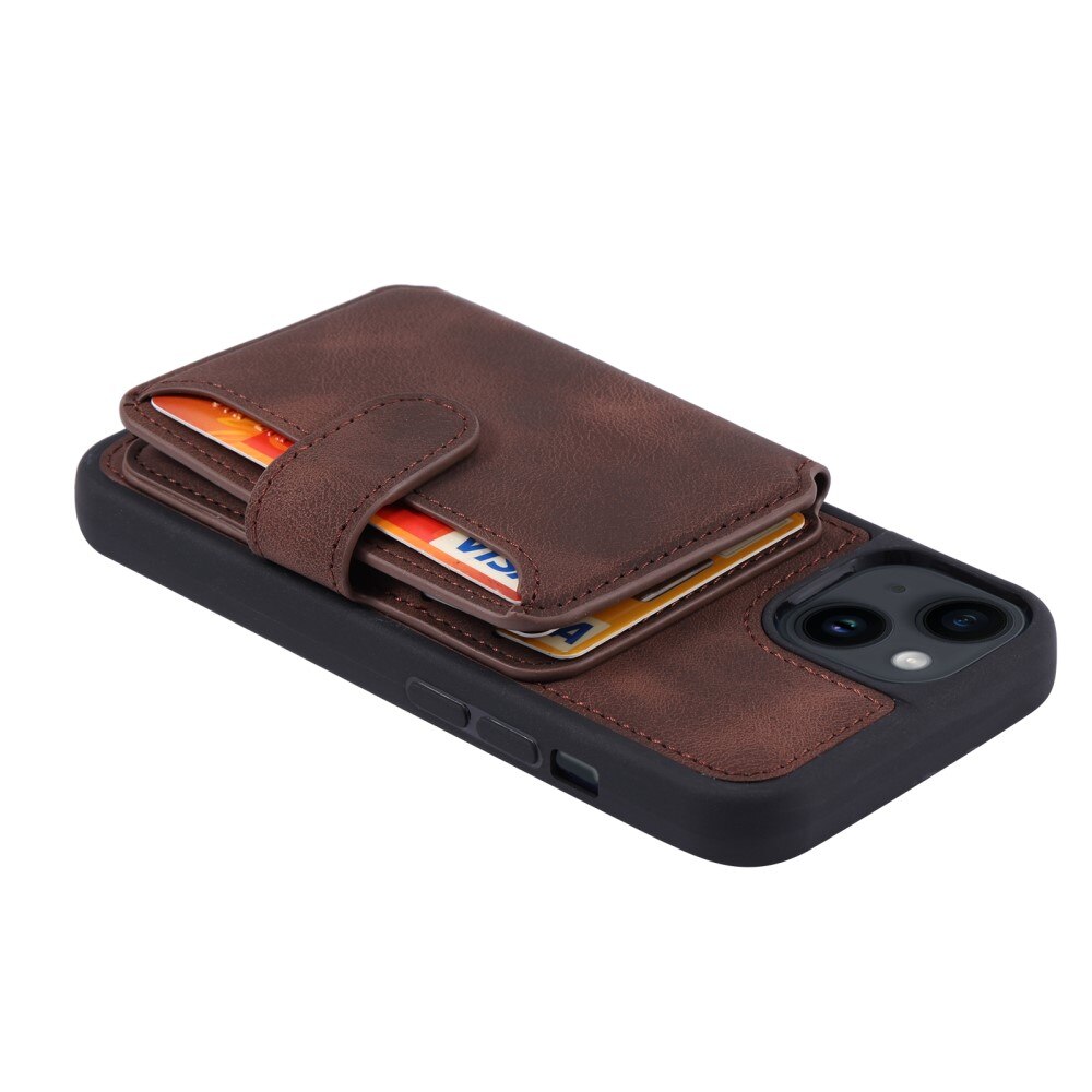 iPhone 15 RFID blocking Multi-slot Hoesje bruin