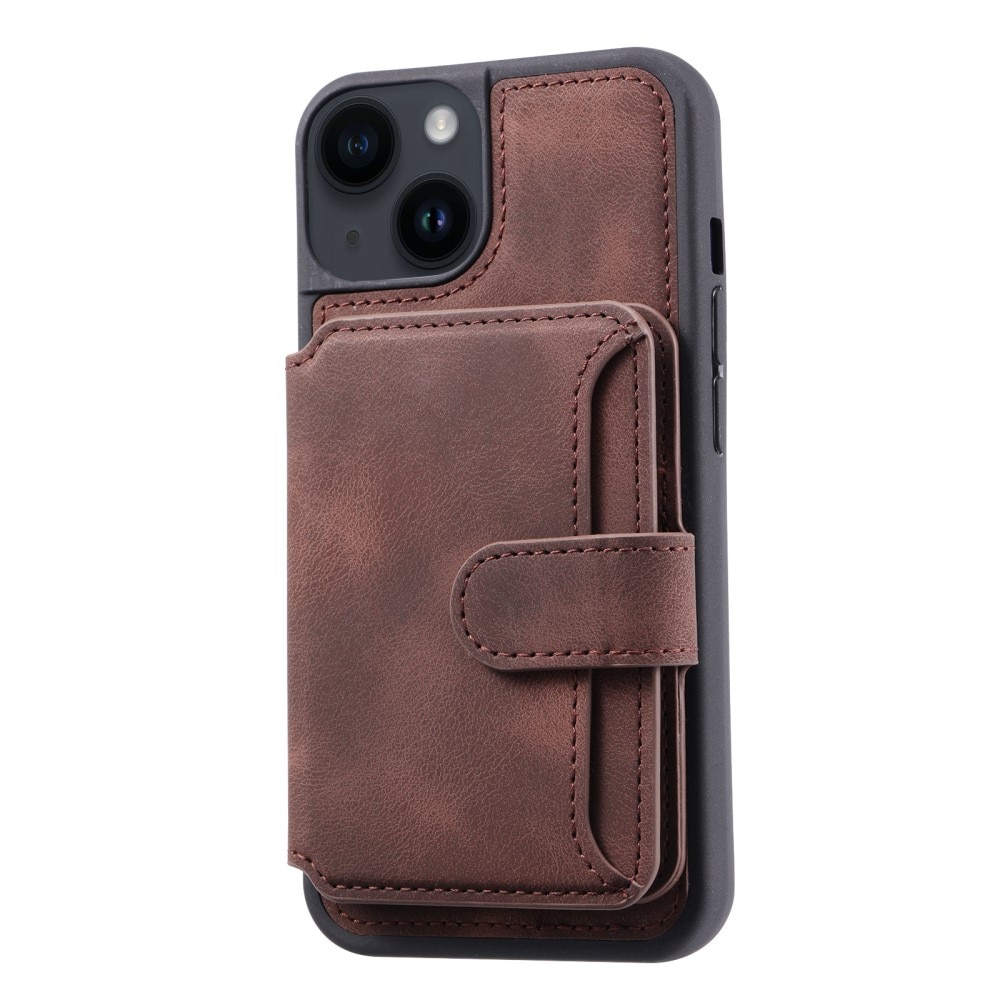 iPhone 15 RFID blocking Multi-slot Hoesje bruin