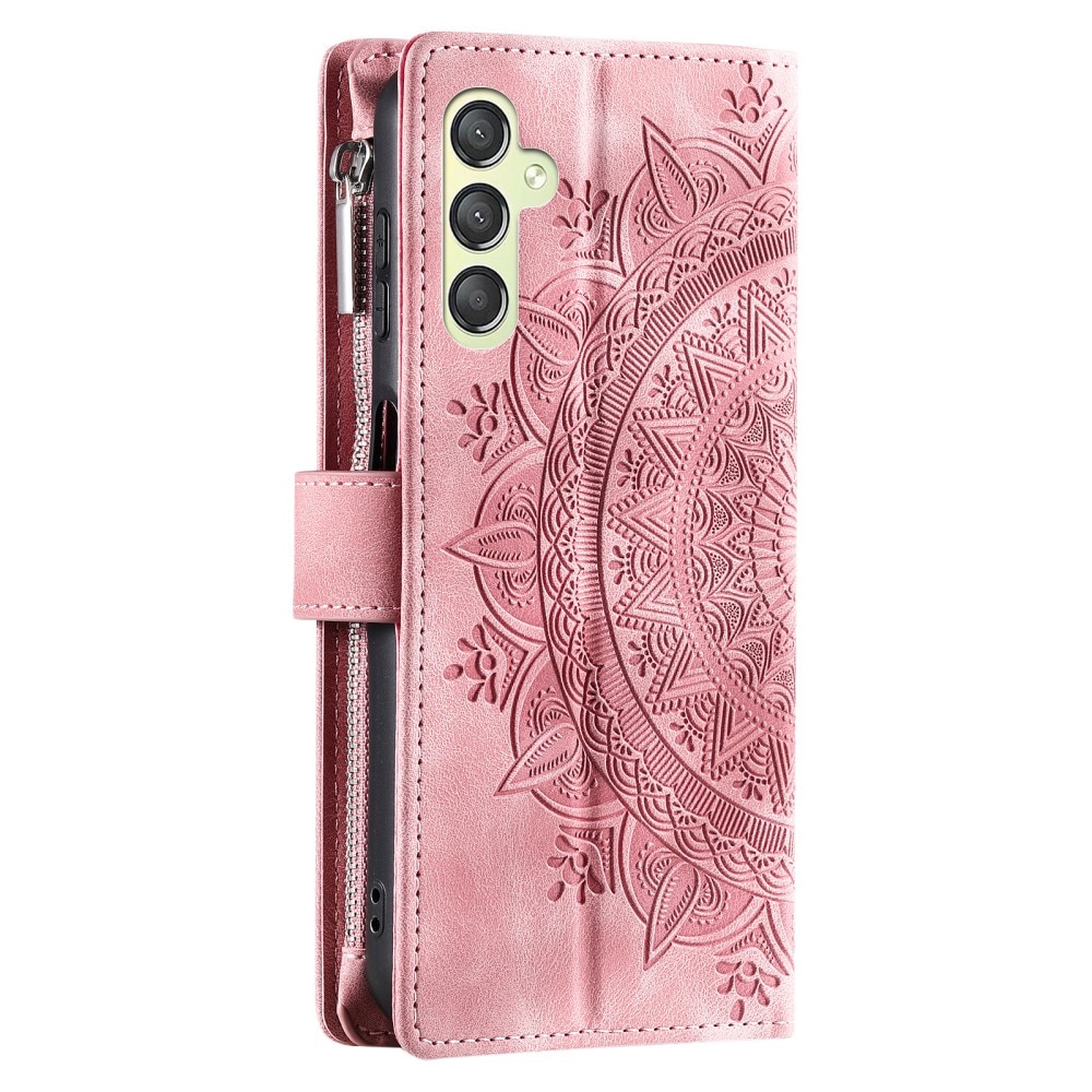 Samsung Galaxy S23 FE Portemonnee tas Mandala, roze