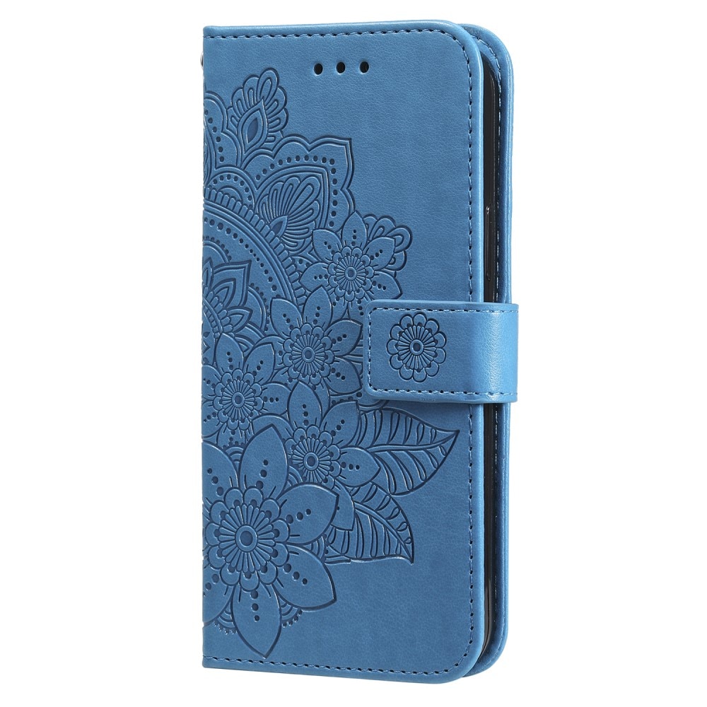 Samsung Galaxy S23 FE Leren Mandalahoesje blauw