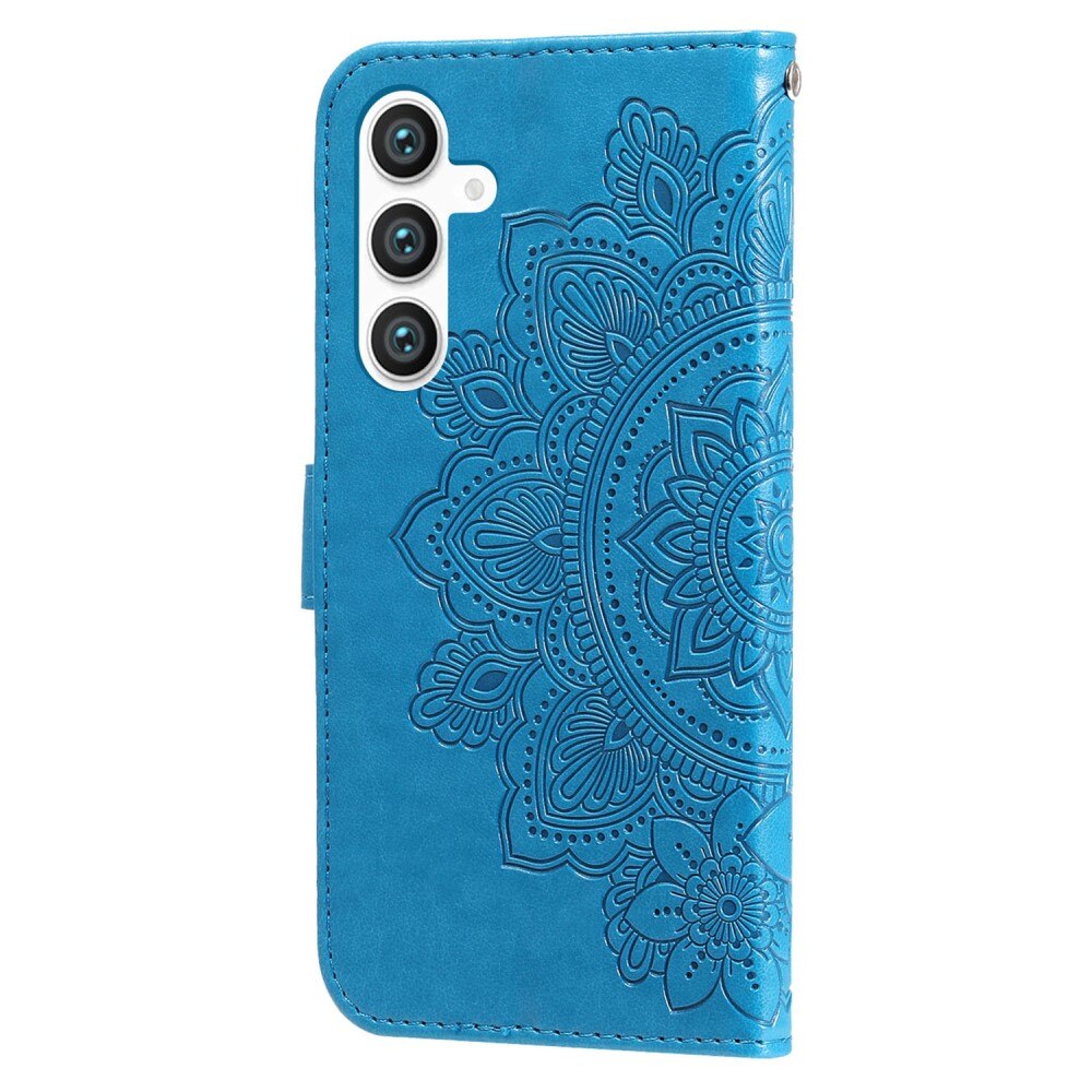 Samsung Galaxy S23 FE Leren Mandalahoesje blauw