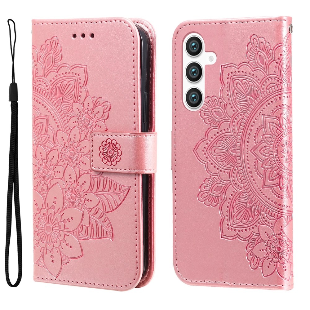 Samsung Galaxy S23 FE Leren Mandalahoesje roze