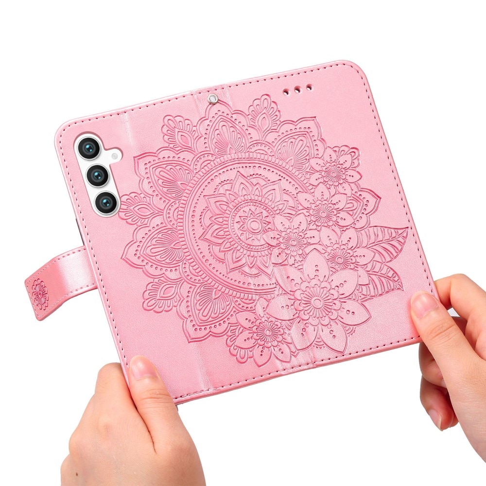 Samsung Galaxy S23 FE Leren Mandalahoesje roze