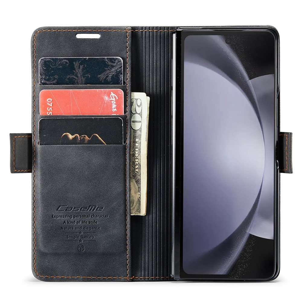 Slim Bookcover hoesje Samsung Galaxy Z Fold 5 zwart