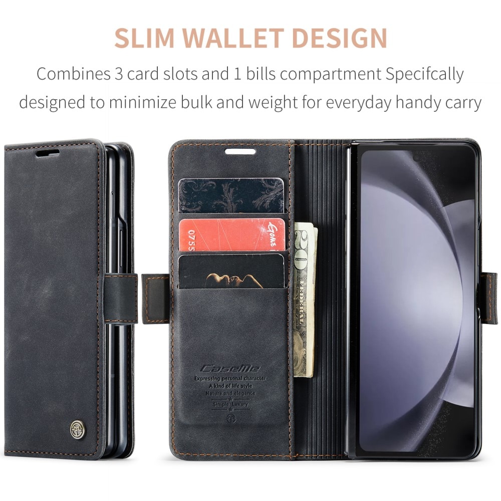 Slim Bookcover hoesje Samsung Galaxy Z Fold 5 zwart