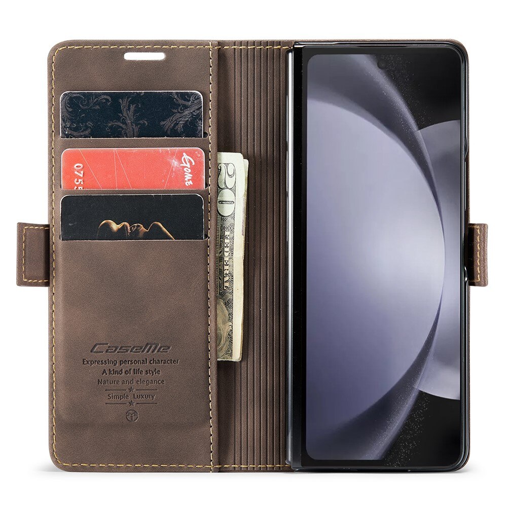 Slim Bookcover hoesje Samsung Galaxy Z Fold 6 bruin