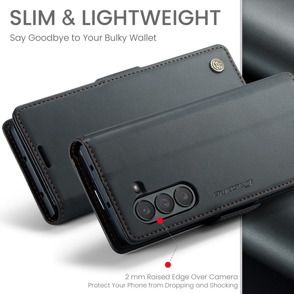 RFID blocking Slim Bookcover hoesje Samsung Galaxy Z Fold 5 zwart