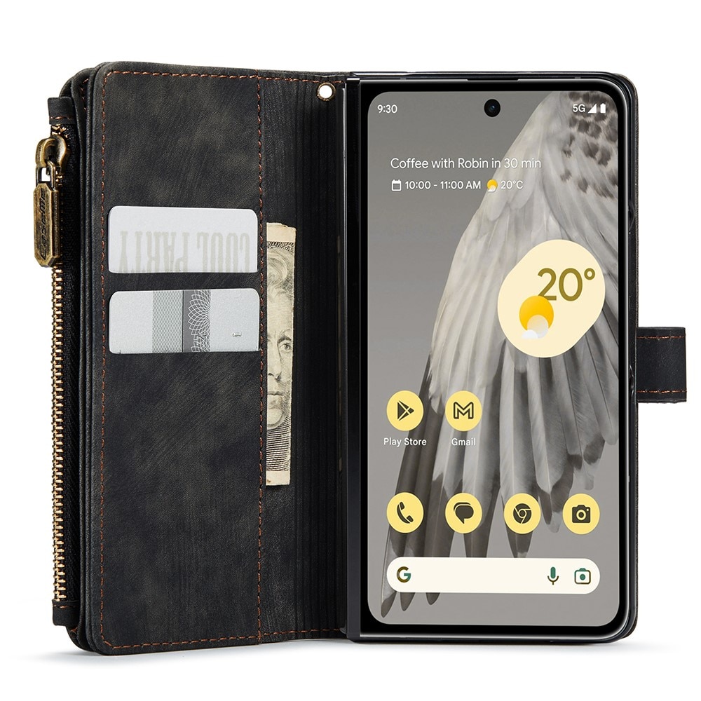 Bookcover hoesje Rits Google Pixel Fold zwart