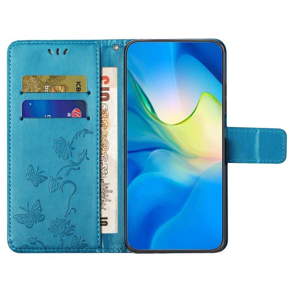  Nokia C22 Leren vlinderhoesje Blauw