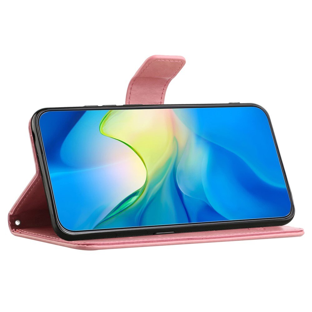  Nokia C32 Leren vlinderhoesje Roze