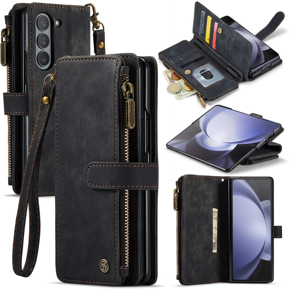 Bookcover hoesje Rits Samsung Galaxy Z Fold 6 zwart