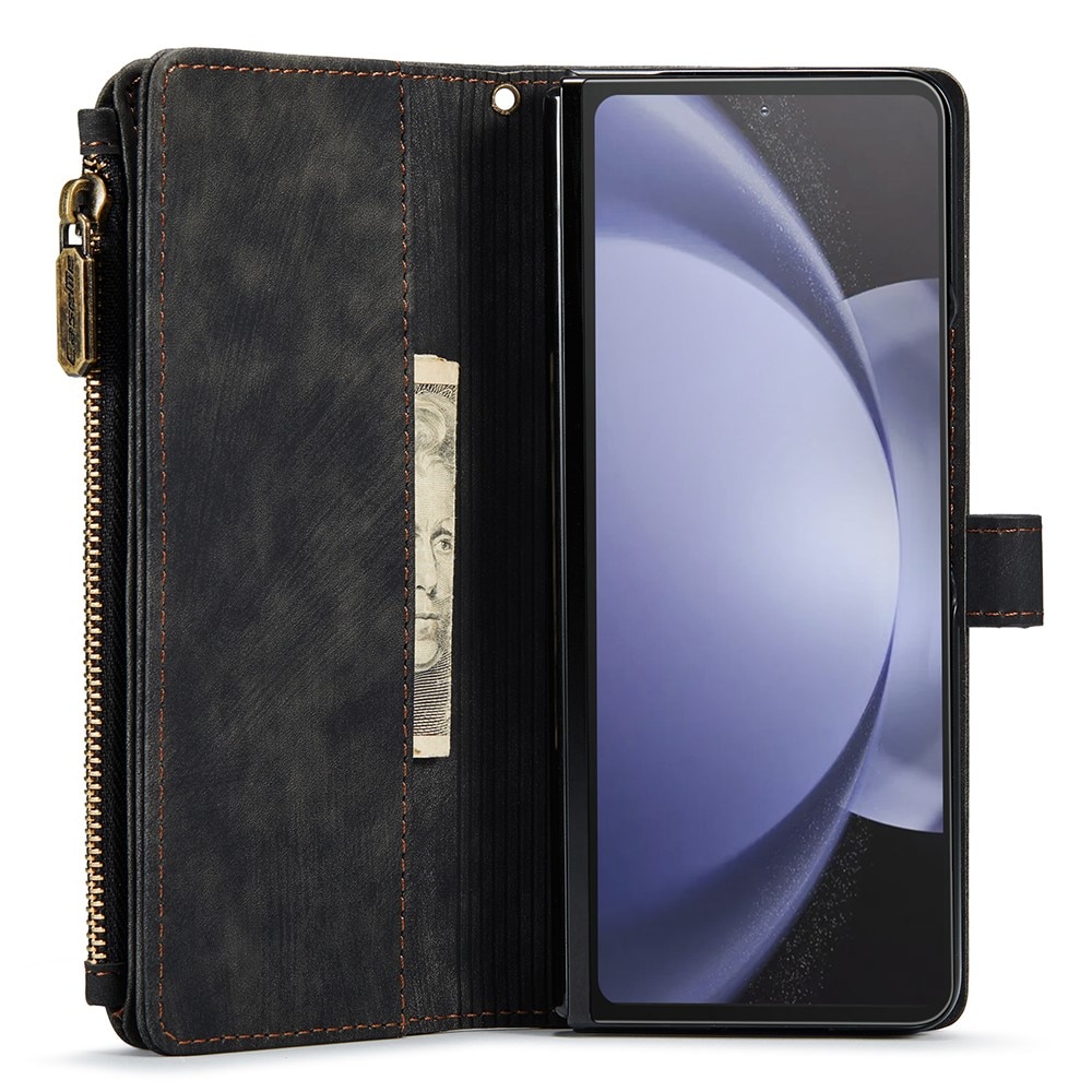 Bookcover hoesje Rits Samsung Galaxy Z Fold 5 zwart