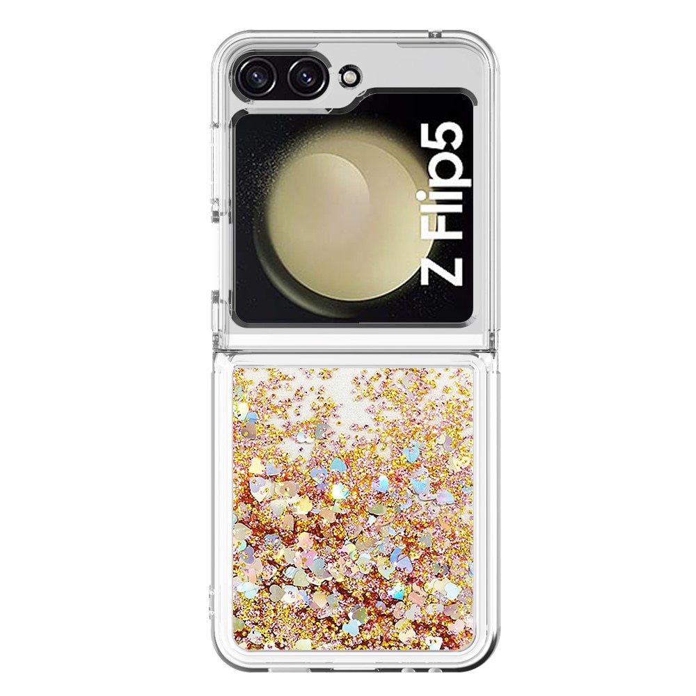 Samsung Galaxy Z Flip 5 Glitter Powder TPU Hoesje goud