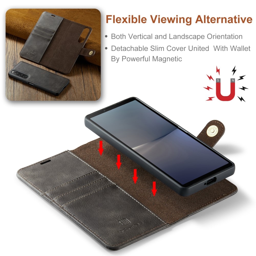 Magnet Wallet Sony Xperia 10 V Brown