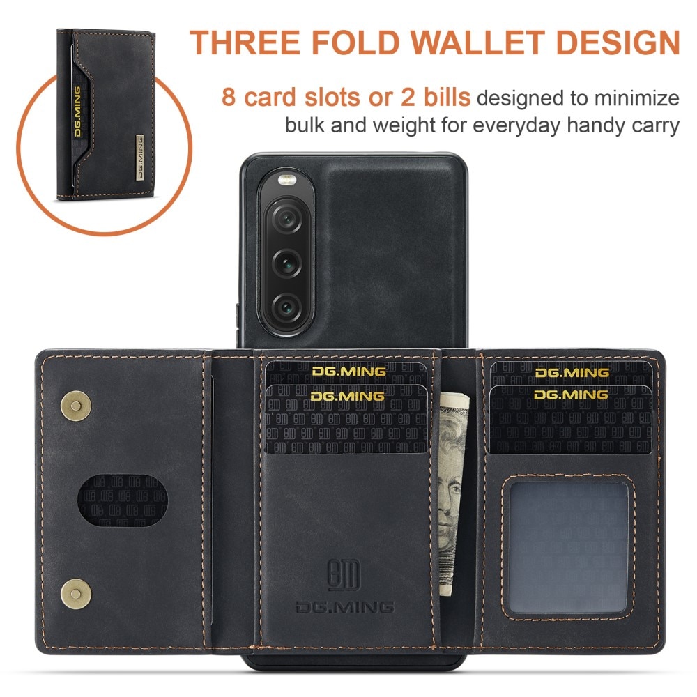 Magnetic Card Slots Case Sony Xperia 10 V Black