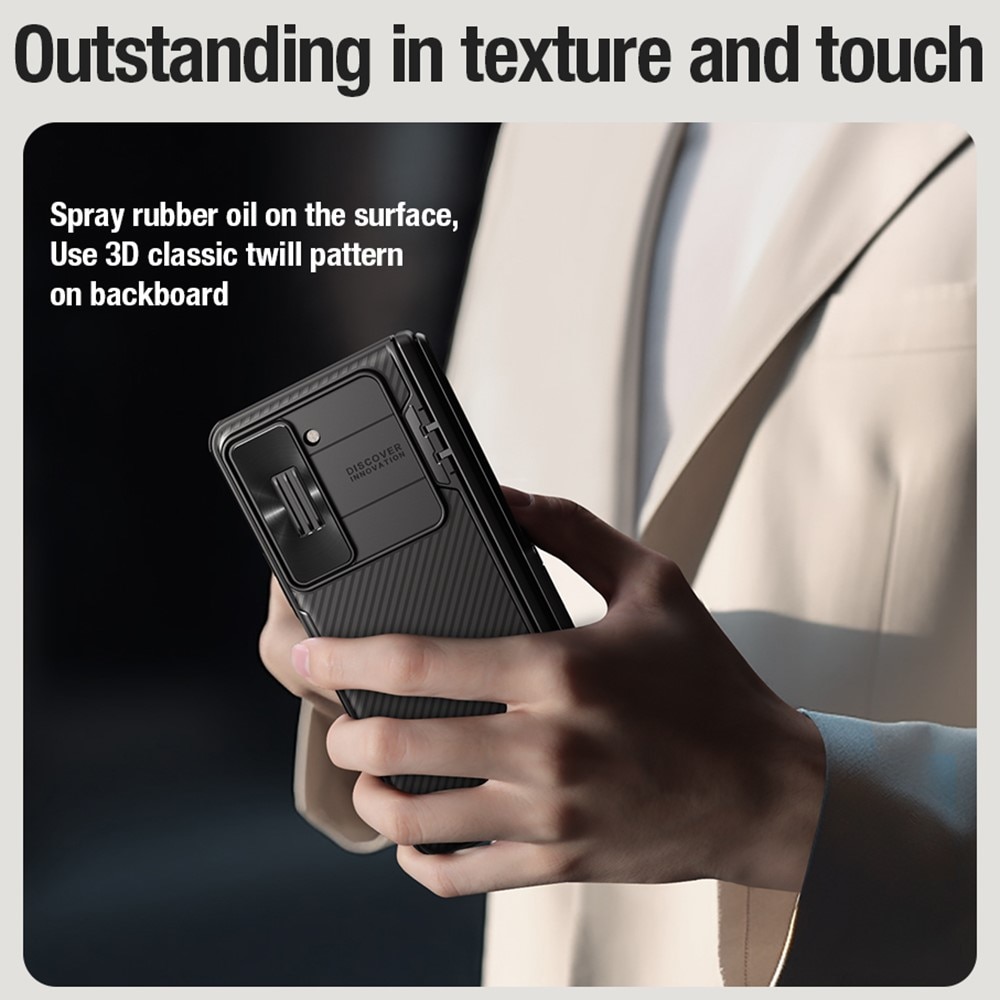 Nillkin Fold Hoesje met Camera Protector en Kickstand Samsung Galaxy Z Fold 5 zwart