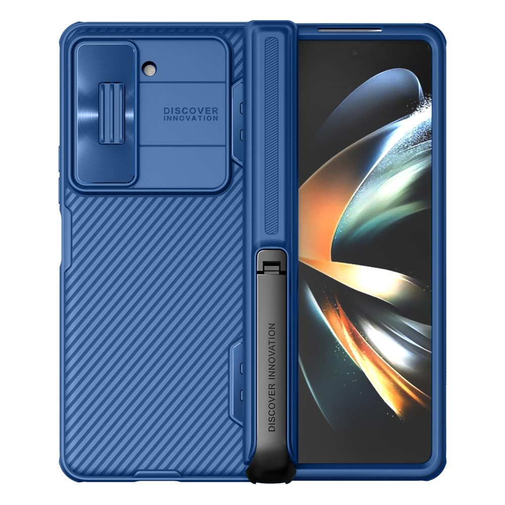 Nillkin Fold Hoesje met Camera Protector en Kickstand Samsung Galaxy Z Fold 5 blauw