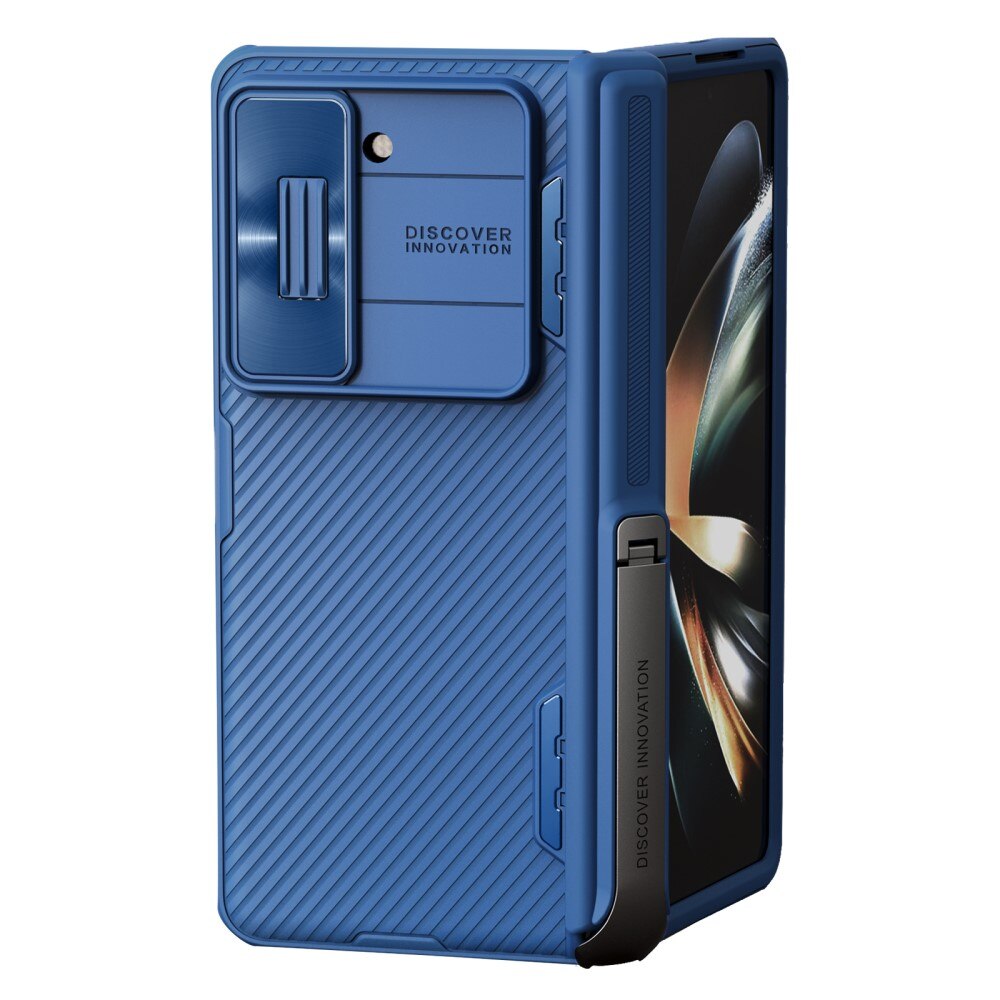 Nillkin Fold Hoesje met Camera Protector en Kickstand Samsung Galaxy Z Fold 5 blauw