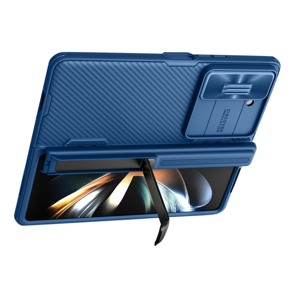 Nillkin Fold Hoesje met Camera Protector en Kickstand Samsung Galaxy Z Fold 5 blauw