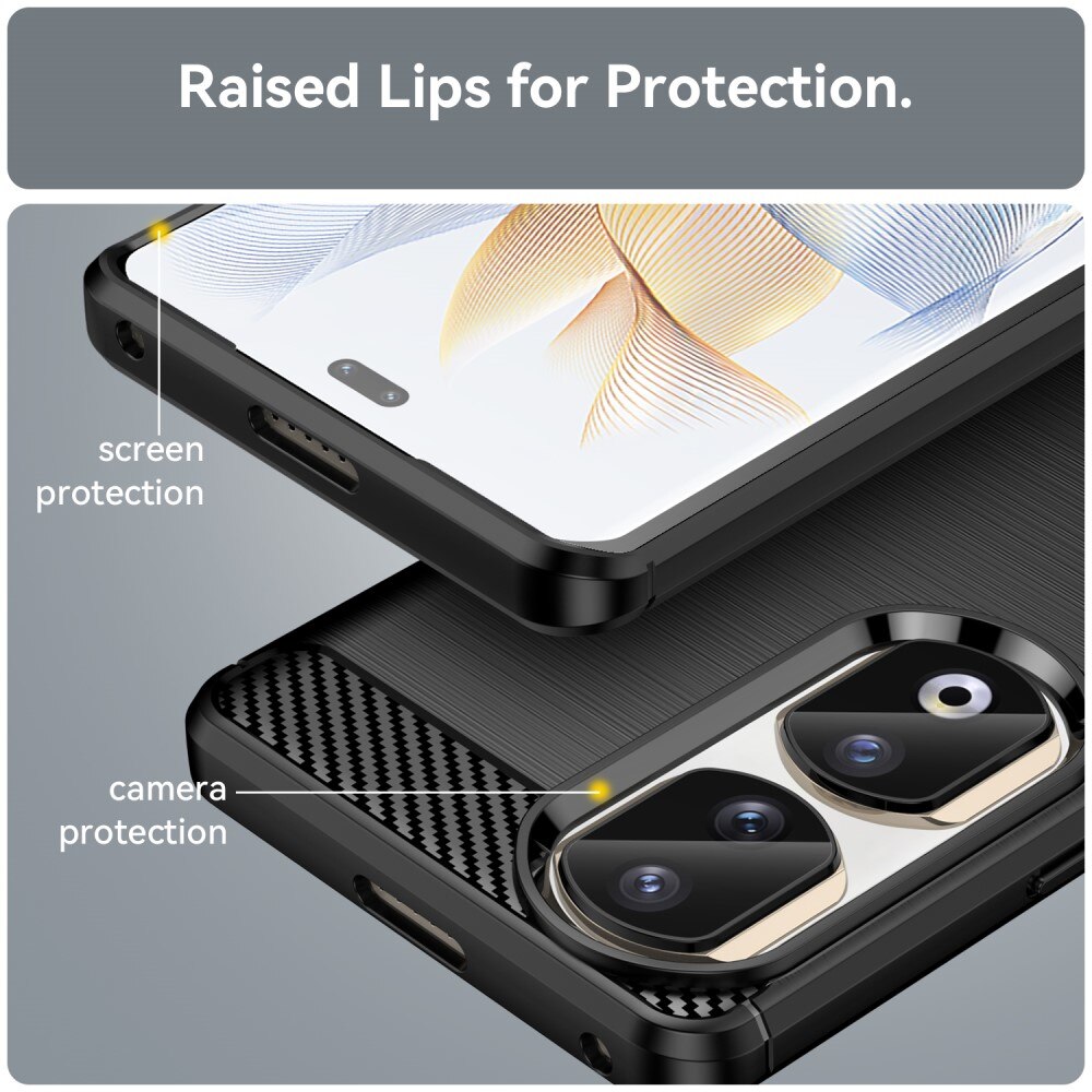 Hoesje TPU Brushed  Honor 90 Pro Zwart