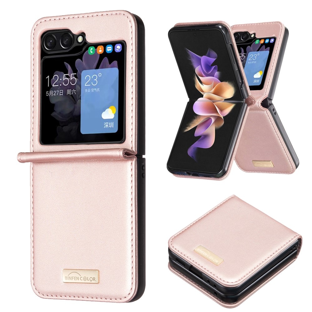 Samsung Galaxy Z Flip 5 Bookcover hoesje rosé goud