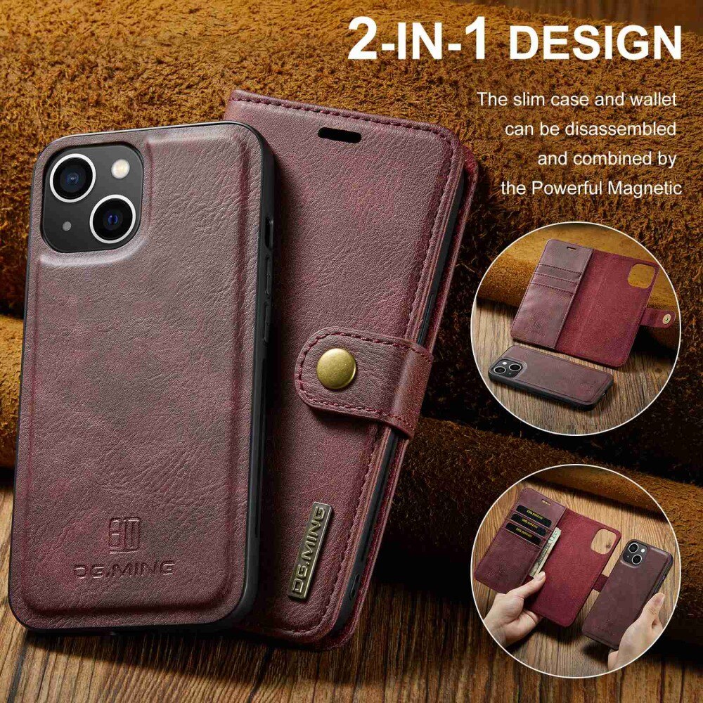 Magnet Wallet iPhone 15 Plus Rood
